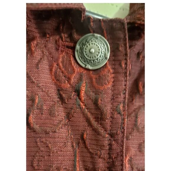 J. Jill Vintage Jacket Wool Blend Womens M Brocade Damask Jacquard Chic Blazer - Picture 6 of 14